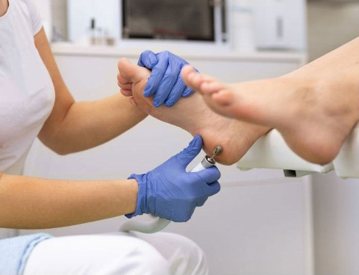 image of person getting pedicure